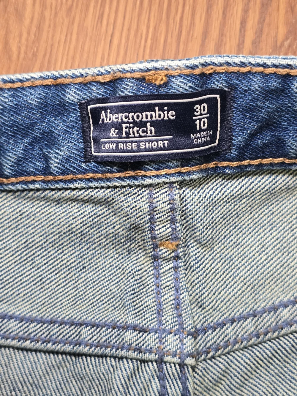 Abercrombie & Fitch Blue Distressed Denim Short Shorts